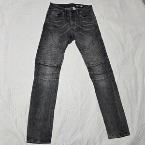 H&M Skinny Divided Gray Slim Jeans with Tapered Leg Size US 29 Undivided Button